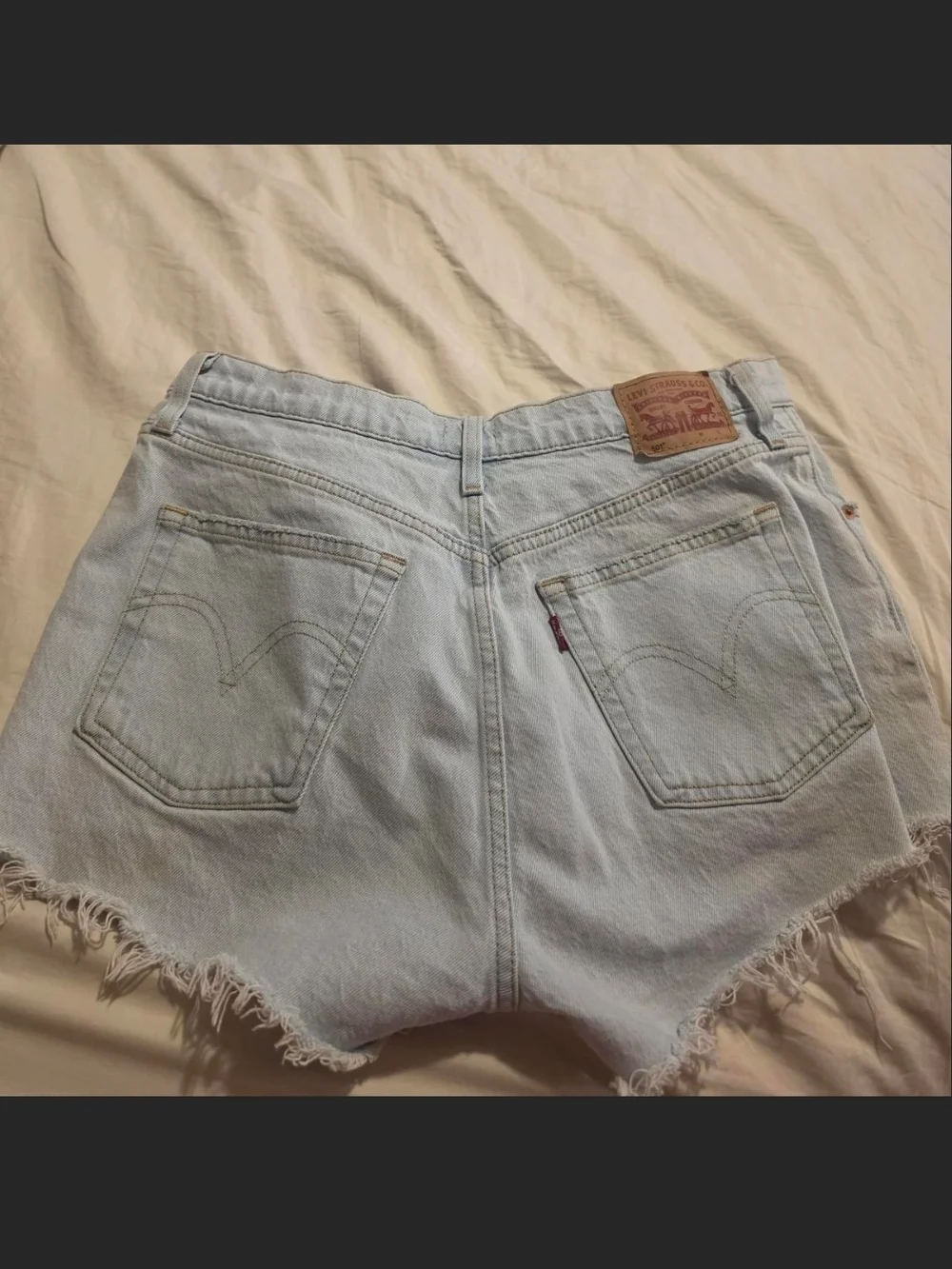 Levi's Light Wash Denim Cutoff Shorts